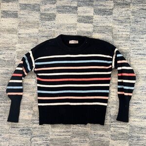 Philosophy Black Ribbed Sweater